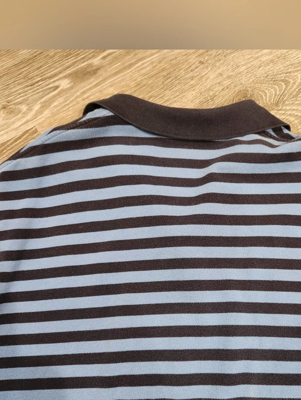 Ralph Lauren XL Striped Short-Sleeve Polo in Light Blue and Dark blue